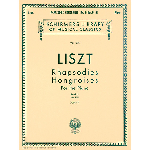 리스트 헝가리 광시곡 2권 9-15번 피아노 악보 Liszt Rhapsodies Hongroises [50257490]