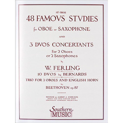 48 Famous Studies and 3 Duos Concertants for Oboe or Saxophone - Franz W. Ferling프란츠 빌헬름 펠링 오보에 색소폰 에뛰드[03770173]*