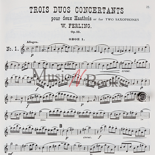 48 Famous Studies and 3 Duos Concertants for Oboe or Saxophone - Franz W. Ferling프란츠 빌헬름 펠링 오보에 색소폰 에뛰드[03770173]*