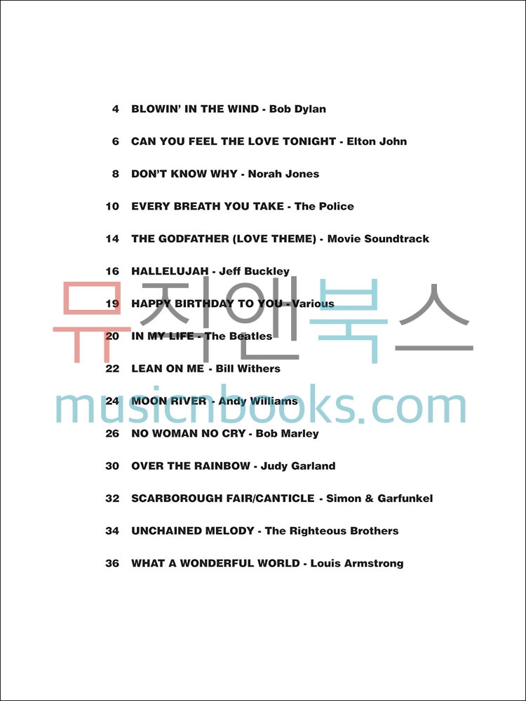 First Fingerstyle Songs쉬운 핑거스타일 기타 타브 악보[00129734]