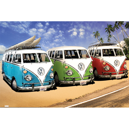 (할인) VW Camper - Campers Beach폭스바겐 캠퍼 포스터[PH0414]