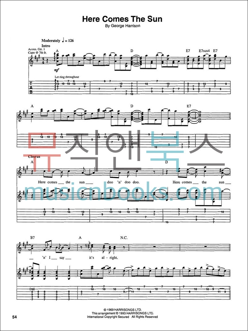 Beatles - Abbey Road (Guitar TAB)비틀즈 기타 타브 악보[00694880]