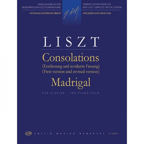 리스트 위안, 마드리갈 피아노 악보 EMB 부다페스트 Liszt Consolations and Madrigal [50511560]