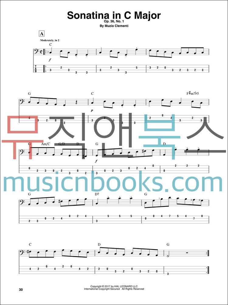 Classical Themes for Electric Bass일렉트릭 베이스를 위한 클래식 테마 베이스 타브 악보[00218128]*