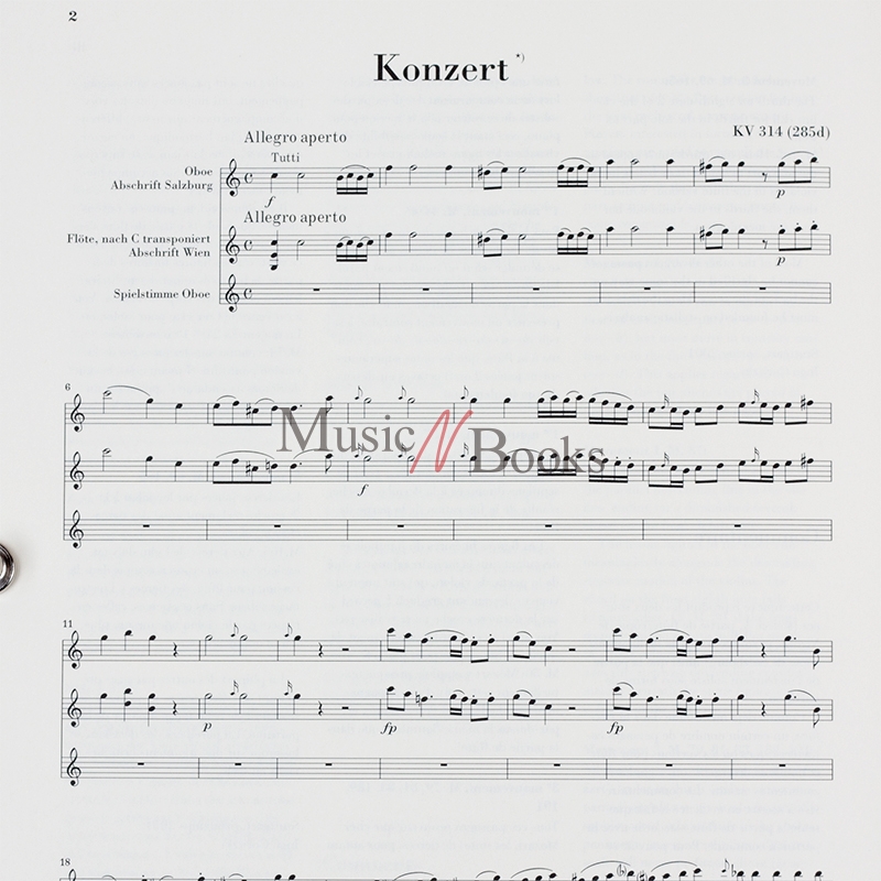 헨레 모차르트 오보에 협주곡 C장조 K 314 [HN695] Henle 정식수입 원전 악보