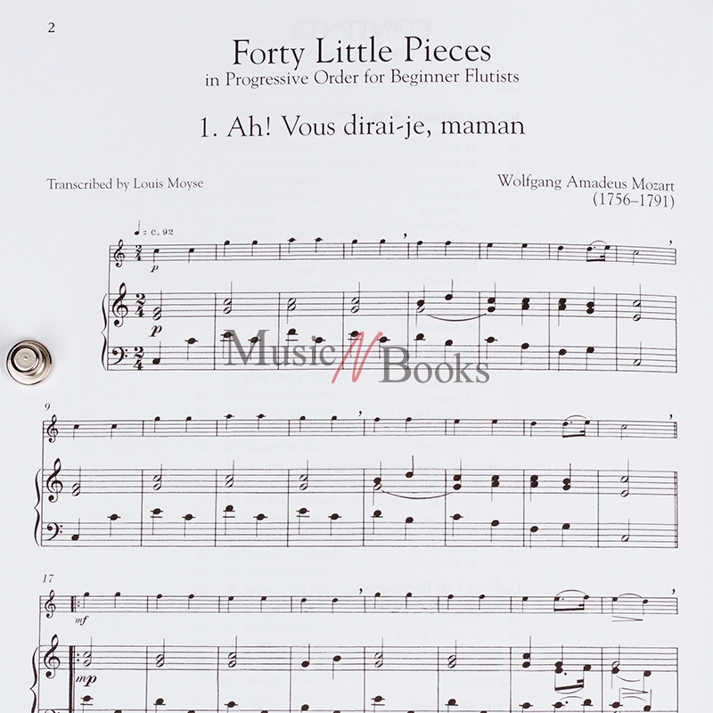 40개의 플루트 클래식 소품 악보 (온라인 음원 포함) Forty Little Pieces [50490444]