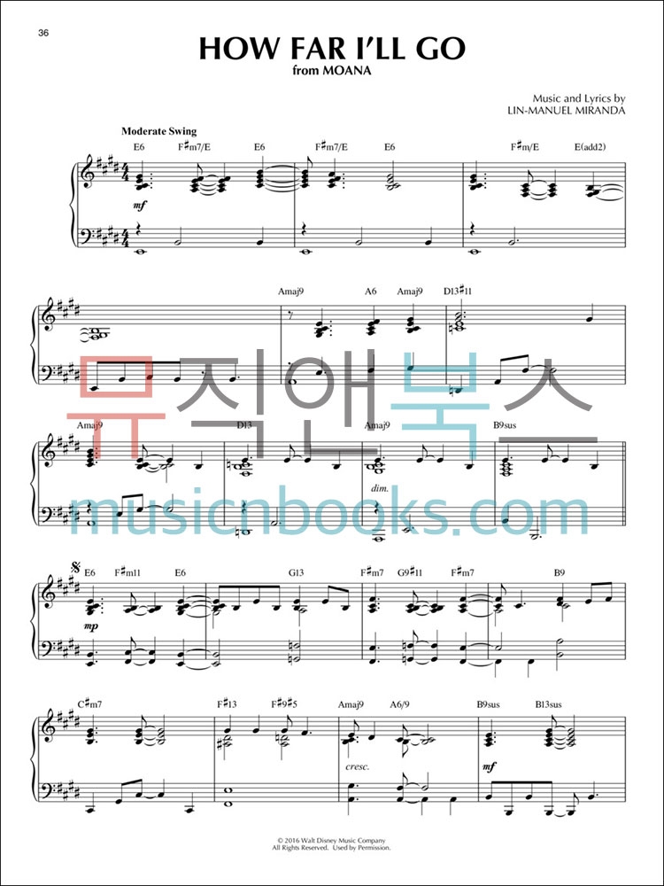 디즈니 재즈 피아노 솔로 악보 Disney Favorites Jazz Piano Solos [00233315]