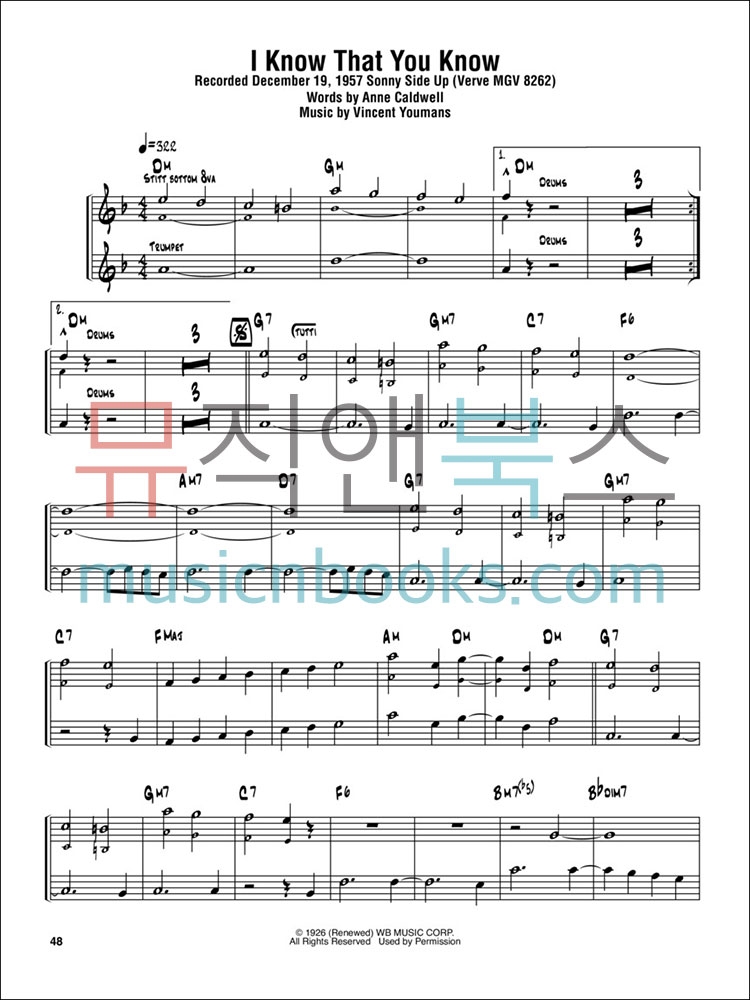 소니 롤린스 옴니북 B플랫 색소폰 솔로 악보 Sonny Rollins Omnibook B-flat [00232485]