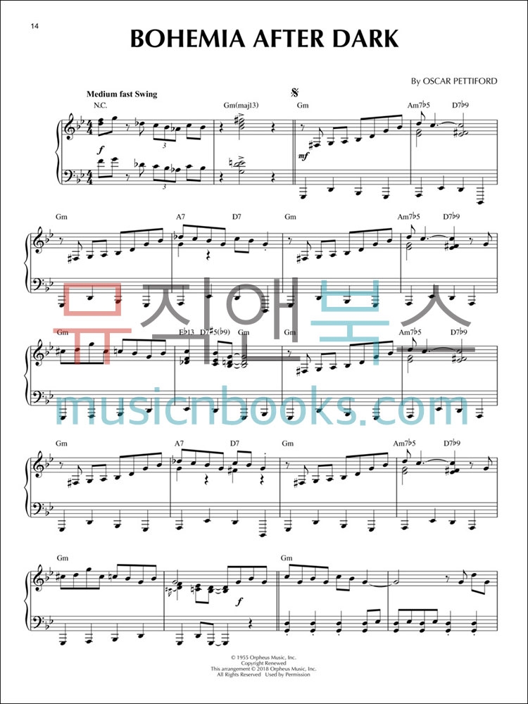 비밥 재즈 피아노 솔로 악보 Bebop Classics Jazz Piano Solos [00234075]