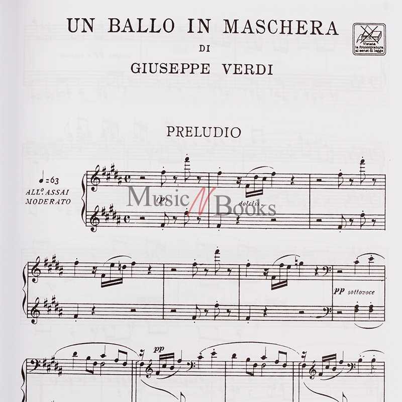 Verdi - Un Ballo in Maschera (A Masked Ball)베르디 - 가면 무도회: 보컬 성악 악보[50020990]