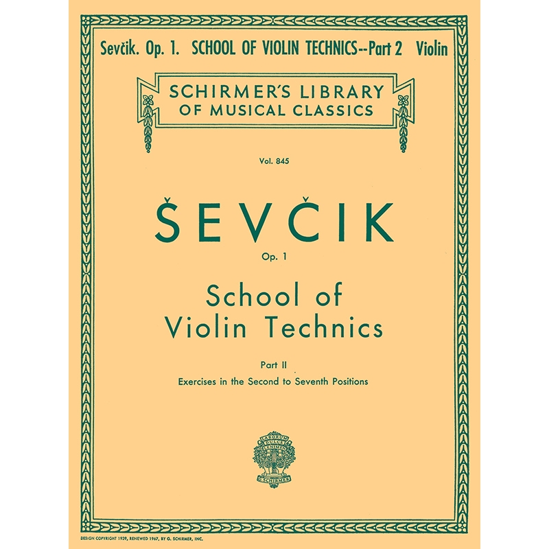 세프치크 바이올린 테크닉 Op 1, 2권 교재 악보 Sevcik The School of Violin Technics Op 1 Book 2 [50256630]