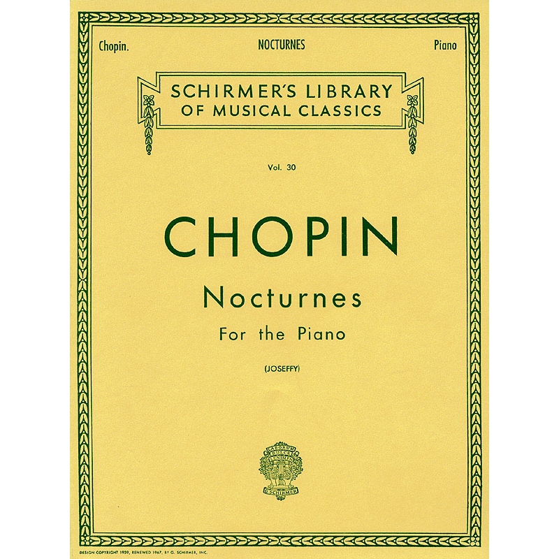 쇼팽 녹턴 피아노 악보 Chopin Nocturnes [50252200] Schirmer