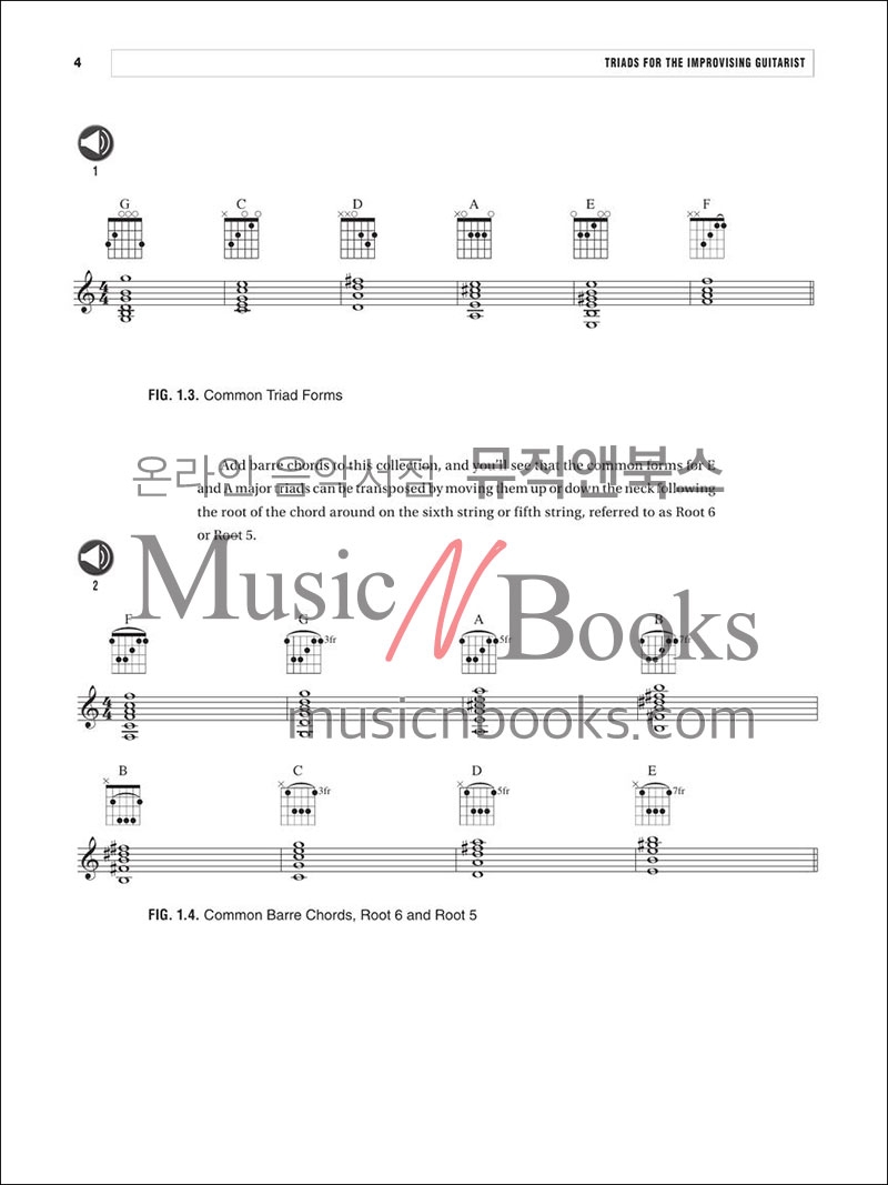 버클리 기타 교재 (온라인 음원 포함) Triads For The Improvising Guitarist [00284857] Berklee