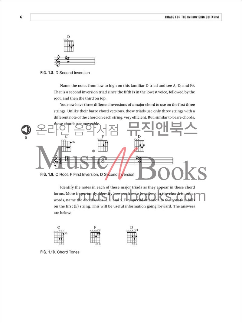 버클리 기타 교재 (온라인 음원 포함) Triads For The Improvising Guitarist [00284857] Berklee