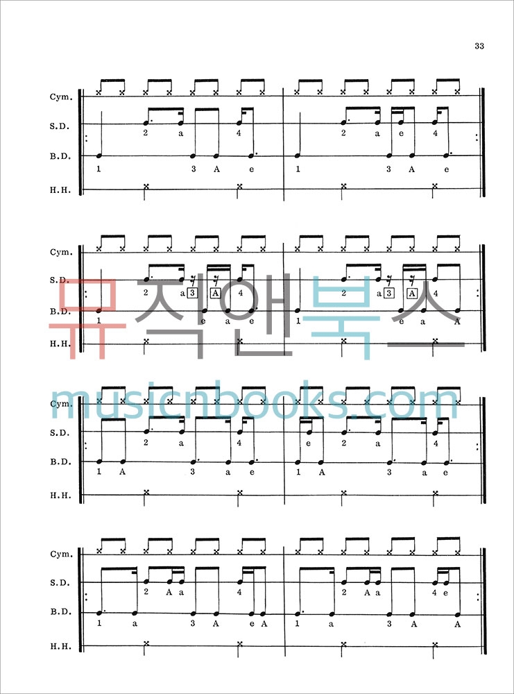 록킹 베이스 드럼 교재 1권 Rockin Bass Drum 1 [00-134]