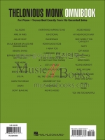 델로니어스 몽크 옴니북 피아노 솔로 악보 Thelonious Monk Omnibook For Piano [00291081]