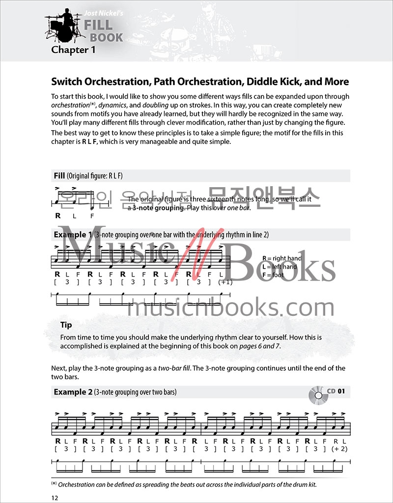 요스트 니켈 필 북 드럼 교재 MP3 CD 음원, 온라인 영상 포함 Jost Nickel Fill Book [00-20256US]