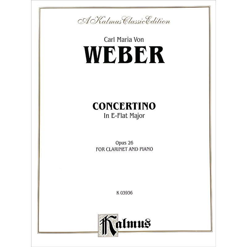 Weber - Concertino for Clarinet in E-flat Major, op. 26베버 - 클라리넷 콘체르티노 E♭장조 op. 26[00-K03936]*