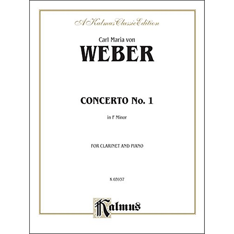 Weber - Clarinet Concerto No. 1 in F Minor, op. 73베버 - 클라리넷 협주곡 1번 F단조 op. 73[00-K03937]*