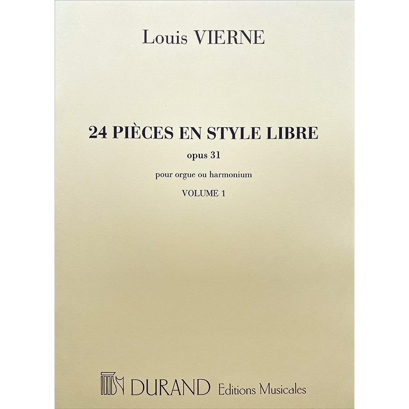 비에른 자유 형식의 24곡 op 31 오르간 악보 1권 Vierne 24 Pieces En Style Libre Volume 1 [50561220]