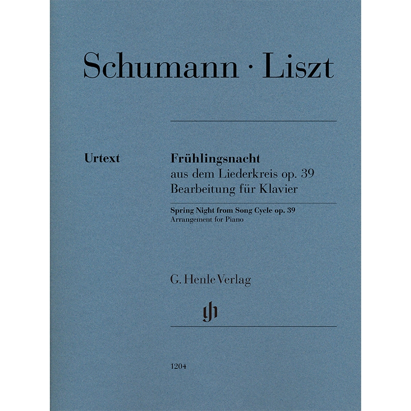 헨레 리스트 슈만 봄 밤 op 39 (피아노 버전) [HN1204] Henle 피아노 악보