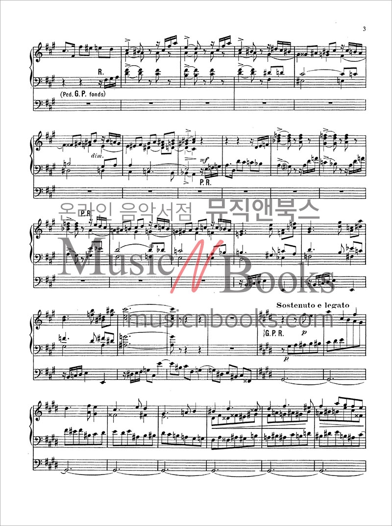 Vierne - Symphony No. 3, Opus 28루이 비에른 - 오르간 심포니 3번 op. 28[00-K09965]