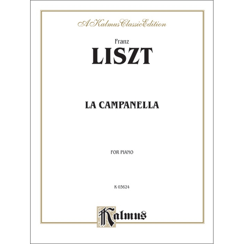 리스트 라 캄파넬라 피아노 악보 Liszt La Campanella [00-K03624]