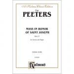 Peeters - Mass in Honor of Saint Joseph, Opus 21피터스 - 성 요셉을 기리는 미사 성악 코랄 SATB 악보[00-K06359]