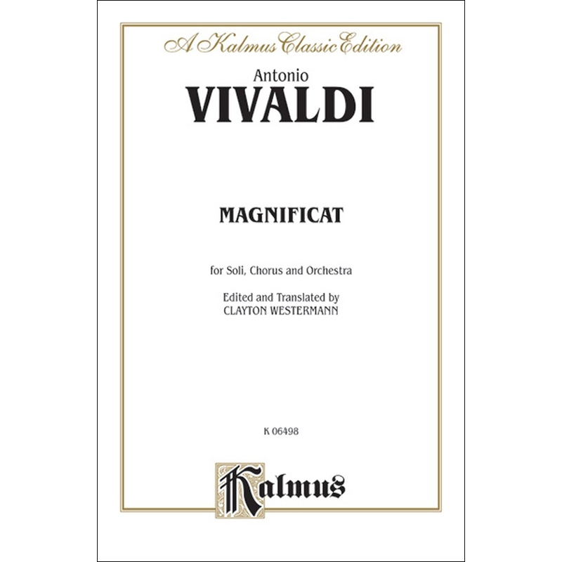 Vivaldi - Magnificat비발디 - 마니피카트 (성모의 찬가) 성악 코랄 SATB 악보[00-K06498]*