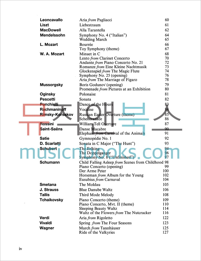 88개의 쉽게 편곡된 클래식 피아노 악보 [06-483886]