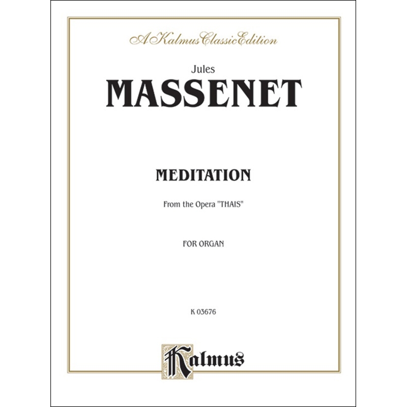 마스네 타이스의 명상곡 오르간 악보 Massenet [00-K03676]