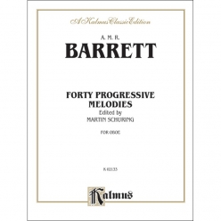 바레 40 오보에 연습곡 악보 Barret Forty Progressive Studies [00-K02133]