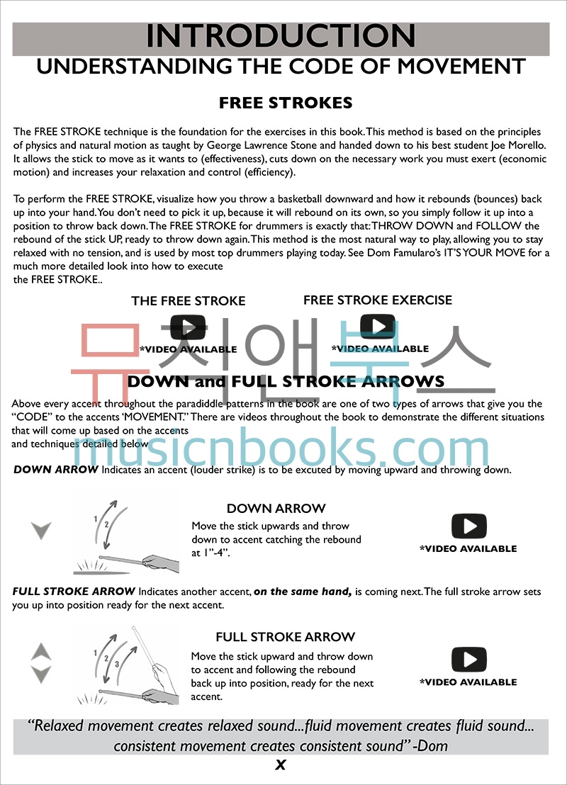 파라디들 액센트 드럼 교재 (온라인 레슨 동영상 포함) The Code of Movement [00-51291]