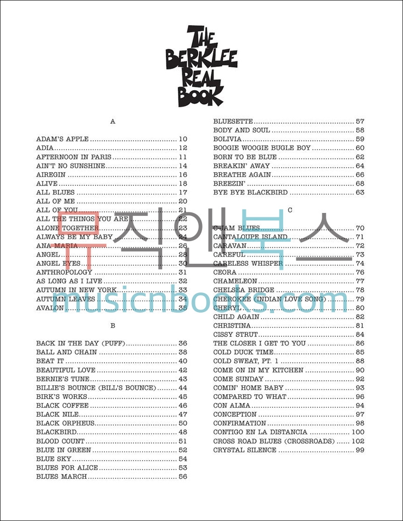버클리 리얼북 The Berklee Real Book [50449558]