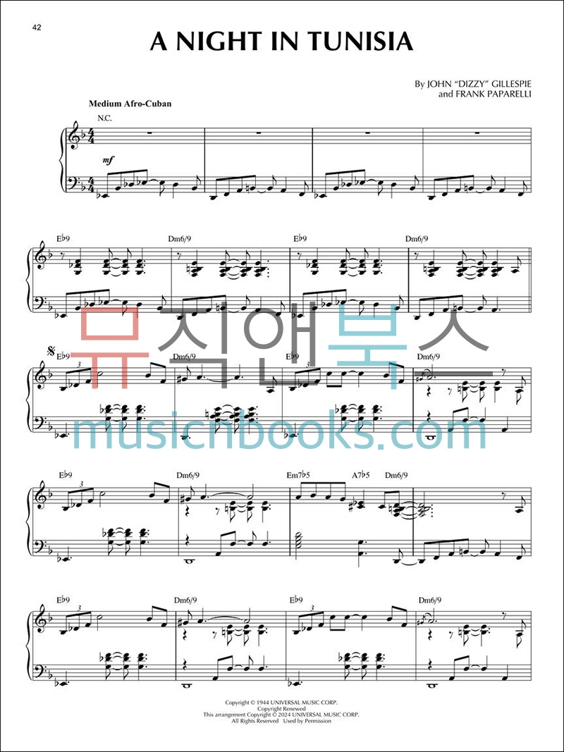 아프로큐반 재즈 피아노 솔로 악보 Afro-Cuban Jazz Piano Solos [01302347]