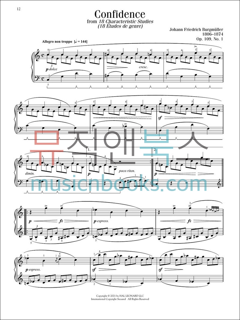 중급 피아노를 위한 낭만주의 시대 선곡집 악보 Intermediate Romantic Era Favorites [00338302]