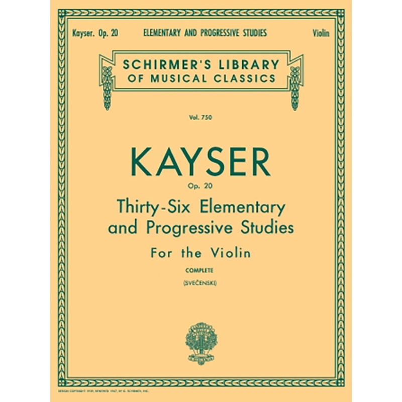 카이저 바이올린 36 연습곡 Kayser 36 Elementary and Progressive Studies Complete op 20 [50256160]