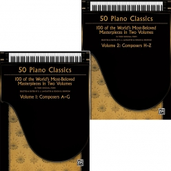 50 Piano Classics Volume 1+2 100개의 클래식 피아노 명곡집 악보 작곡가 A-Z (2권 패키지) [37316-37317]