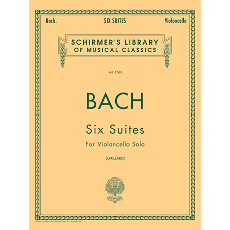 바흐 6개의 무반주 첼로 모음곡 BWV 1007-1012 악보 쉬머 Bach 6 Suites for Cello Solo Schirmer [50260150]