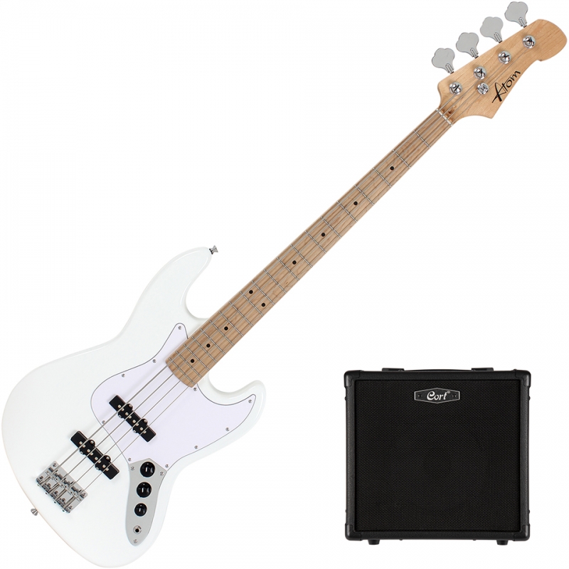 아톰 베이스 + 콜트 앰프 뉴비팩 Atom J1 + Cort CM15B (WH/M)