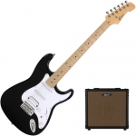 아톰 기타 + 콜트 앰프 뉴비팩 Atom S1 + Cort CM15G (BK/M)