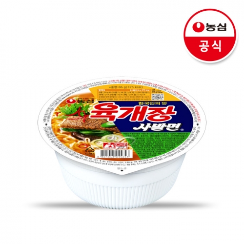 농심 육개장사발면 86g