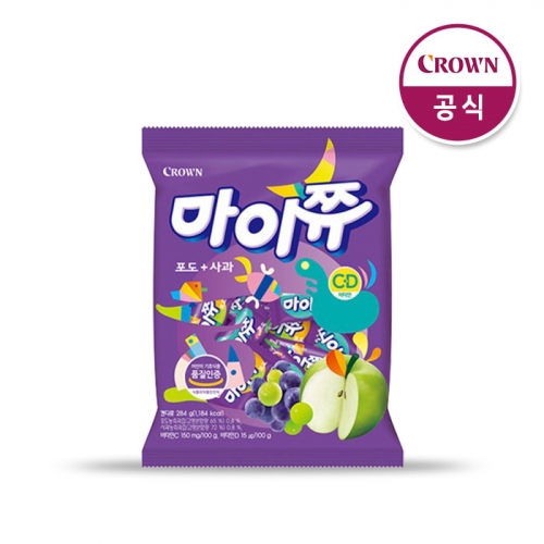 크라운 마이쮸 포도&사과 284g (대용량)