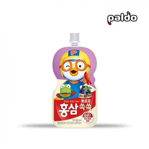 팔도 뽀로로 홍삼쏙쏙 포도블루베리 100ml