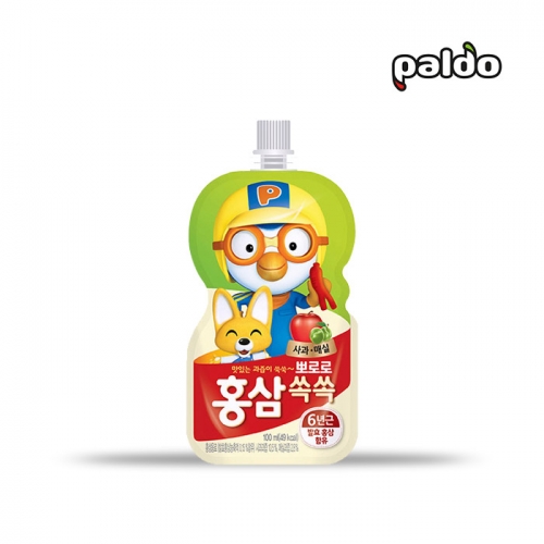 팔도 뽀로로 홍삼쏙쏙 사과매실 100ml