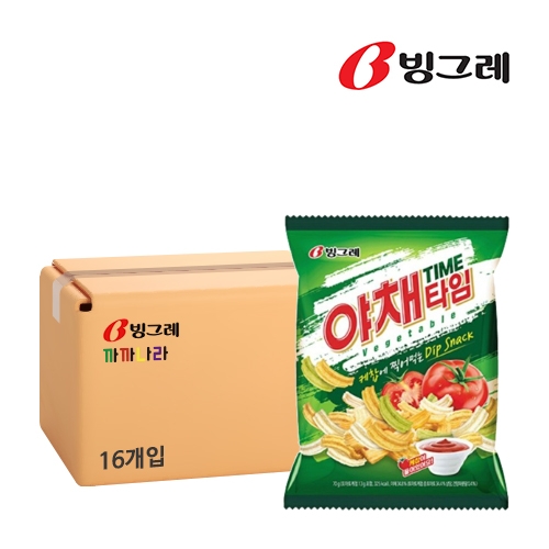 빙그레 야채타임 70g x 16개 (박스판매)