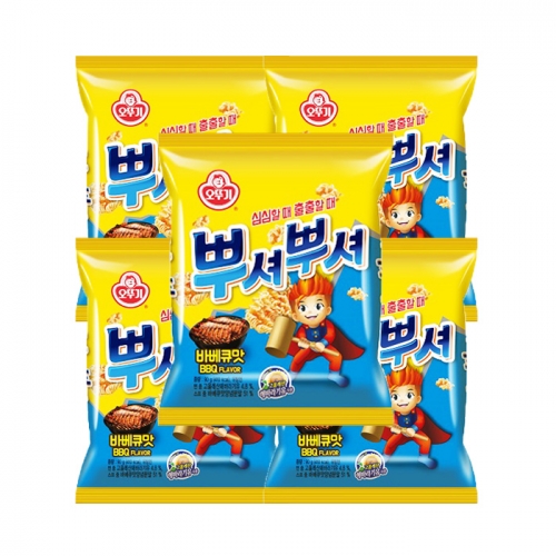 오뚜기 뿌셔뿌셔 바베큐맛 90g x5