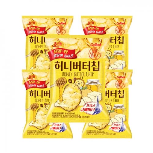 해태 허니버터칩 60g x 5개