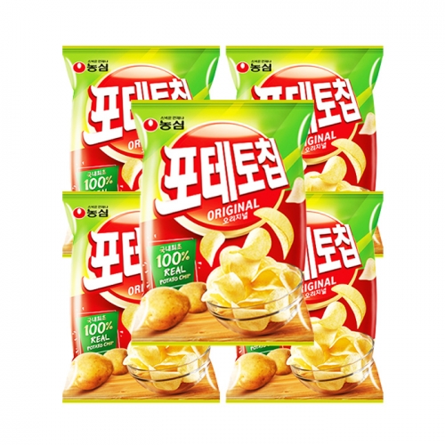 농심 포테토칩 오리지널 60g x5