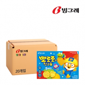 빙그레 뽀로로와 친구들 플레인 65g x 20개 (박스판매)
